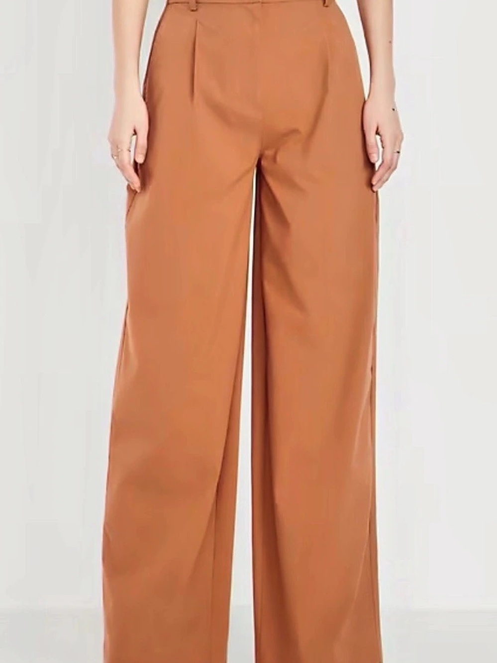 Old Navy Extra High-Waisted Taylor Wide-Leg Trouser Pants Brown Size 10